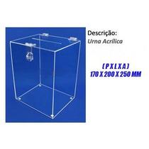 Urna Acrílica Modelo Cubo Médio 18x20x26 cm - SpaceBuy