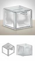 Urna Acrílico Cubo Sorteio Sugestões Cofre 10x10cm Urna Acrílico Cubo Sorteio Sugestões Cofre 10x10cm