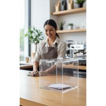 Urna Acrílico Transparente para Sorteios e Promoções