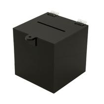 Urna de acrílico Preto com Medidas 15x15x15cm para Sorteios Sugestões e Reclamações