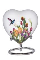 Urna de cremação Bold & Divine Hummingbird Heart Keepsake