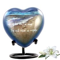 Urna de cremação Immortal-Memories Footprints Heart Blue Beach