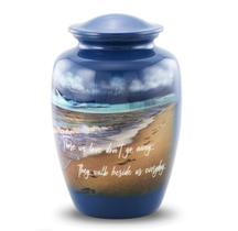 Urna de cremação Immortal-Memories Footprints Ocean Blue Metal