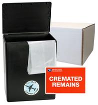 Urna de cremação, principalmente urnas pretas aprovadas pela CarrySafe TSA, 9L - Mainely Urns