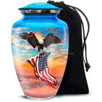 Urna de cremação Solace Forever Patriotic para adultos masculinos jeans azul