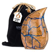 Urna de cremação STONLIF de madeira para cinzas humanas, homem adulto