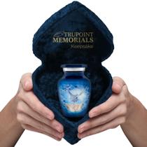 Urna de cremação Trupoint Memorials Small Blue Dove para adultos