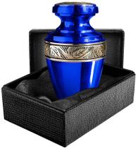 Urna de cremação Trupoint Memorials Small Grecian Blue para adultos