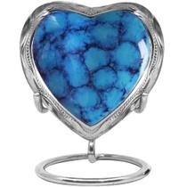 Urna de Cremación Trupoint Memorials Pequeño Corazón Azul para Adultos