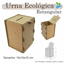 Urna Ecológica Sorteio Caixa Sugestão Retangular 15 X 10 Mdf - Indústria Fenix