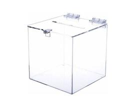 Urna em Acrílico para Sugestões 15x15x15cm - Versátil para Casamentos e Sorteios