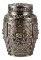 Urna em metal vaso cinza humana cremação funeral rapida entr