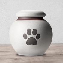 Urna para animais de estimação JEVACO Cerâmica Cinza-Branca Paw Design 400mL Urna para animais de estimação JEVACO Cerâmica Cinza-Branca Paw Design 400mL