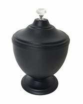 Urna para cinzas cremação funeral Alumínio - Preto Fosco - Domilux Urnas