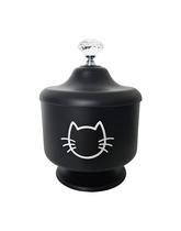 Urna para cinzas PET Gato cremação em Alumínio - Preto Fosc. - Alumens Urnas