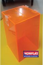 Urna Para Sorteiro em Acrílico Cristal Translúcido Pirâmide 30 Cm 30x20x12cm - MONPLÁS