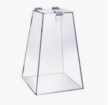 Urna Piramide 15X15X20 cm p/ 1000 cupons acrilico 3MM