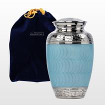 Urna Trupoint Memorials azul claro 25x15cm grande para adultos