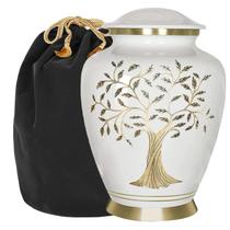 Urna Trupoint Memorials Tree of Life branca 24x18 cm