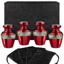 Urnas de cremação Trupoint Memorials Small para adultos, conjunto de 4 Urnas de cremação Trupoint Memorials Small para adultos, conjunto de 4