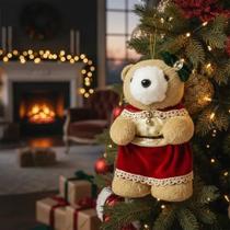 Ursa Com Vestido Enfetie De Natal Boneco Modelo Luxo 26 Cm Ursa Com Vestido Enfetie De Natal Boneco Modelo Luxo 26 Cm