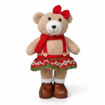 Ursa em Pé 40x22cm Enfeite Natalino Decorativo