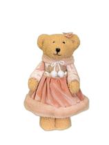 Ursa Em Pé Com Roupa Rosa - 26cm - Tokdacasa