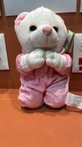 Ursinha branca de pelúcia c/ roupa rosa Ursinha branca de pelúcia c/ roupa rosa