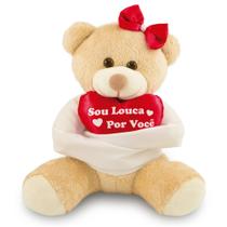 Ursinha de Pelúcia 30cm Louca por Você
