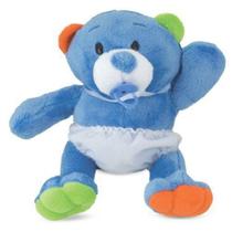 Ursinho de Pelúcia Azul com Fraldinha 23 cm Antialérgico