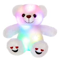 Ursinho de pelúcia BSTAOFY Light up White 29 cm com luzes LED