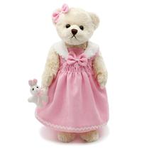Ursinho de pelúcia fofo, macio e fofo, 41 cm, rosa