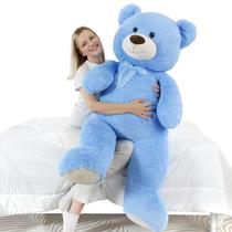 Ursinho de pelúcia gigante MoriSmos, 130 cm, azul para crianças