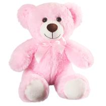 Ursinho de pelúcia SHAFISH, fofo bicho de pelúcia com laço, 35 cm, rosa