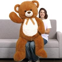 Ursinho de pelúcia Tezituor Big Teddy Bear 1,3 m marrom escuro