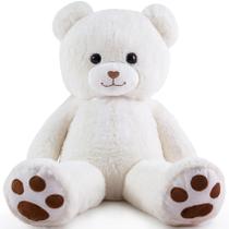 Ursinho de pelúcia ZGXIONG Big 90cm branco para crianças Ursinho de pelúcia ZGXIONG Big 90cm branco para crianças