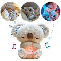 Ursinho Pelucia Coala Calmante Som Luz Respira Musical