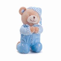 Ursinho Que Reza P Azul Pelúcia de Bebê Buba