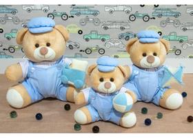 Ursinhos de pelúcia azul liso brinquedos para nichos e decorações