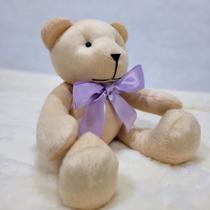 Urso articulado pelúcia bege g.34cm nichos decoração quarto bebê