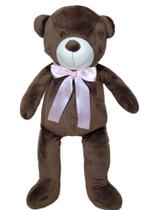 Urso ballu cor marrom 60 cm pelúcia decoração quarto bebê