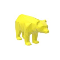 Urso Bear Wall Street Geométrico Decoração 3D Low Poly