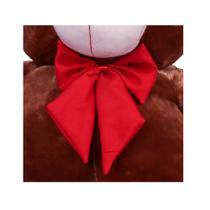 Urso Bicho de Pelúcia Grande Gigante com Laço Teddy 1,40 Metros