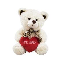 Urso Branco Coração Te Amo 30cm - Pelúcia Urso Branco Coração Te Amo 30cm - Pelúcia