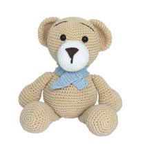 Urso Cachecol Ursinho Amigurumi Crochê Menino Bebê Infantil