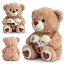 Urso Com Coração Te Amo Pelúcia Infantil Hipoalergênico Macio Para Apertar Urso Com Coração Te Amo Pelúcia Infantil Hipoalergênico Macio Para Apertar