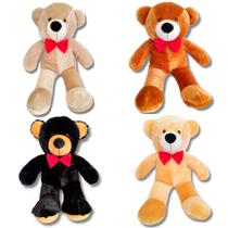 Urso com laço Gigante Grande Bichinho de Pelúcia Teddy Bear 50 Cm