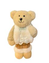 Urso com paleto e gravata e calça rose 33cm