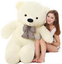 Urso creme bicho pelúcia gigante 140cm grande p/ namorada Urso creme bicho pelúcia gigante 140cm grande p/ namorada