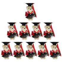 Urso de formatura de pelúcia TOYANDONA Mini de 12 cm com chapéu e diploma Urso de formatura de pelúcia TOYANDONA Mini de 12 cm com chapéu e diploma